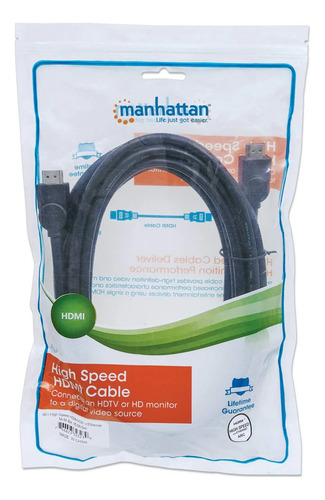 Cable Hdmi Manhattan 323239 Macho A Macho 5m + Ethernet