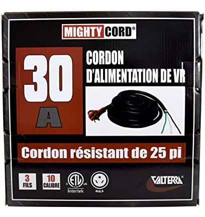 Valterra Cord Aend Rv Power Cord 25, Un Extremo Para Cablead