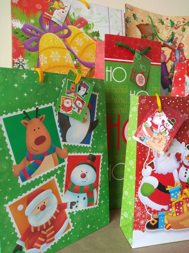Imagen 4 de 4 de Bolsa De Regalo De Navidad X Docena Y Unidad