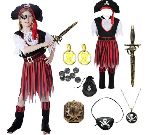 Disfraz Pirata Para Niñas Disfraz Para Niños Traje Pirata Co