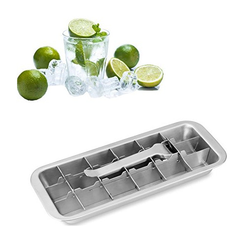 Bandeja De Cubitos De Hielo Estilo Palanca, 2 En 1 Molde De 