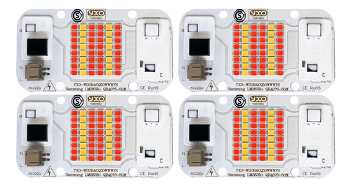 X4 Led Yxo 50w Samsung Quantum Full Spectrum Y B Calido 220v