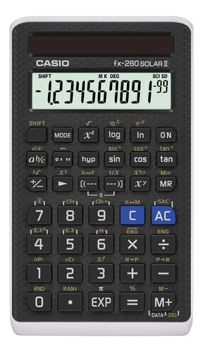 Calculadora Científica Casio Calculadora Cientifica Fx-260 Solar Ii Color Negro