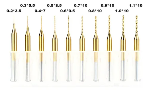 10pcs Cobalt Pcb Drill Bits 1/8 Shank Micro Twist Mini ...