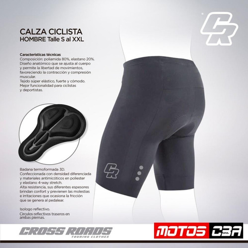 Imagen 5 de 11 de Calza Bici Cross Road Badana Bike Ciclismo Gel Motoscba