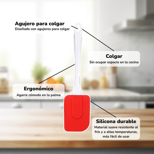 Duo Espatula Miserable Brocha Silicona Cocina Repostería Color Verde