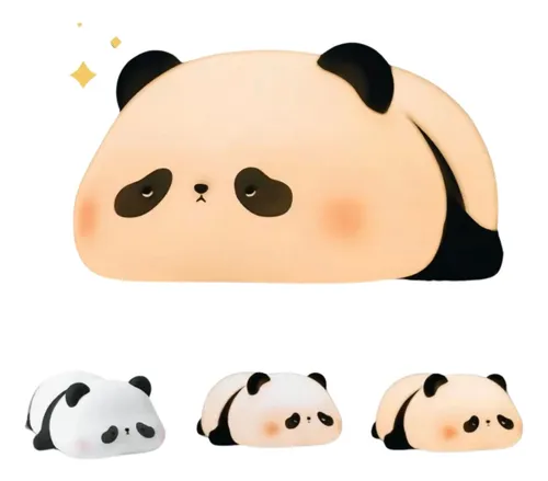 Luminária Panda Abajur Toque Fofo Recarregável De Silicone