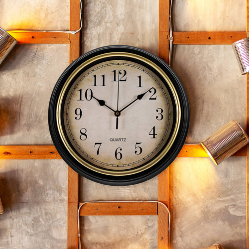 Reloj De Pared Redondo, Silencioso Y Que No Hace Tictac, Vin