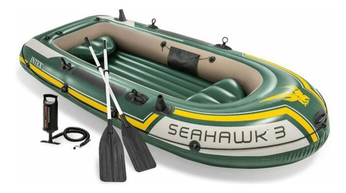 Bote Inflable Intex Seahawk 3 Set Capacidad 360 Kg