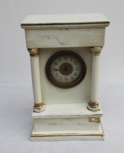 Antiguo Reloj De Mesa Porcelana, A Restaurar