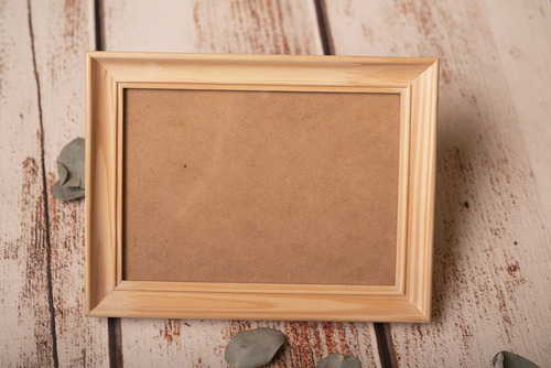 Cuadro Madera 20x20 Con Vidrio Y Gancho Para Colgar Pino Natural Batea