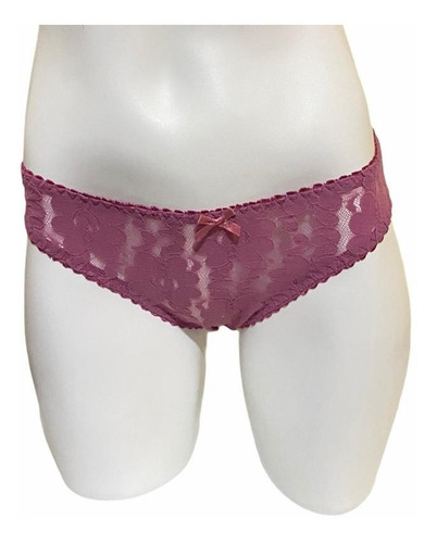 5 Pzas De Panty Calzón Bikini Encaje Mesh Marca Íntimamente
