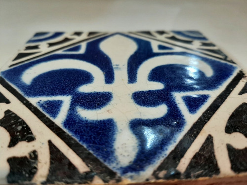 Imagen 2 de 4 de Antiguo Azulejo Pas De Calais N° 91 7707