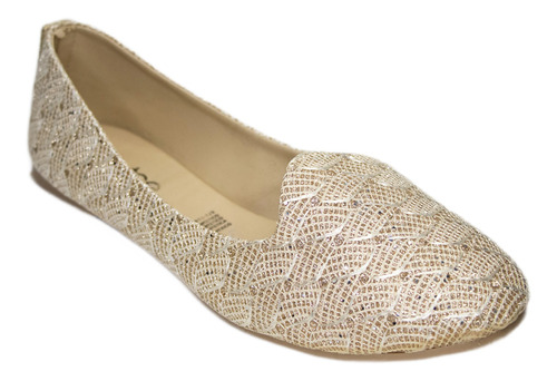 Manolo - Balerina Mujer Simipiel Luminaria Oro Marca Portce