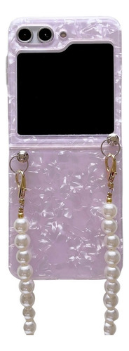 For Samsung Z Flip 5 Funda Cadena De Perlas De Colores