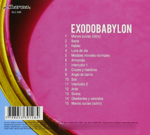 Exodo Babylon - Manos Sucias Cd