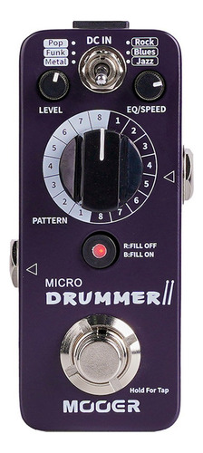 Pedal Mooer Drummer Mdm2 Preto Tap Tempo Com