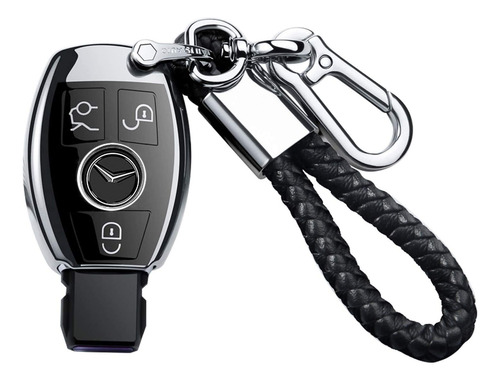Llaveros Para Mercedes Benz Funda Tpu Suave Protector Plata