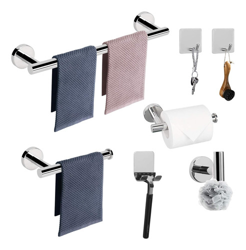 Juego De 7 Piezas De Accesorios De Baño Sus304 De Acero Inox