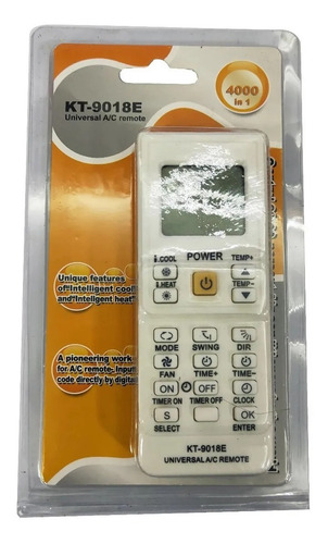 Controle Remoto Universal Ar Condicionado Split Kt-9018e