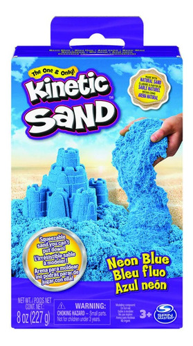 Kinetic Sand Neon Azul Arena Cinética 227 Gr 