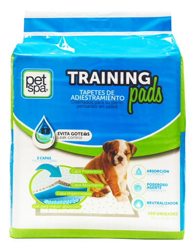 Tapetes Para Perro Trainning Pads Tradicional X 100 Unidades