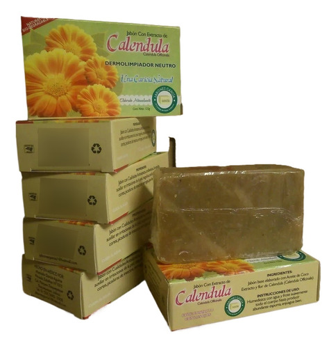 Jabón García Caléndula 6 Pzs 125g Ecológico Biodegradable