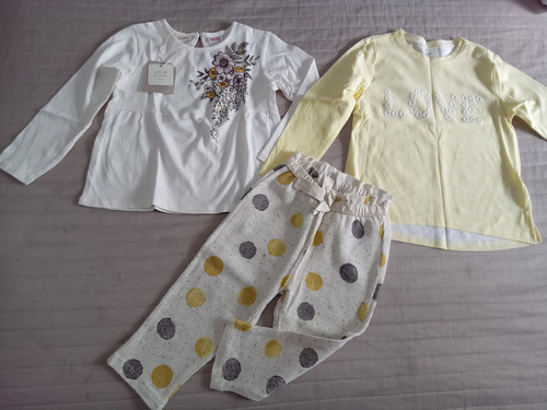 Lote Ropa Bebé 3 Prendas Nuevas Importadas T12/24 Zara /h&m Amarillo 12/24 Meses