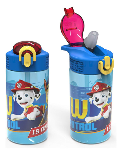 Botella De Agua Niños De Paw Patrol Tapa De Boquilla Y...