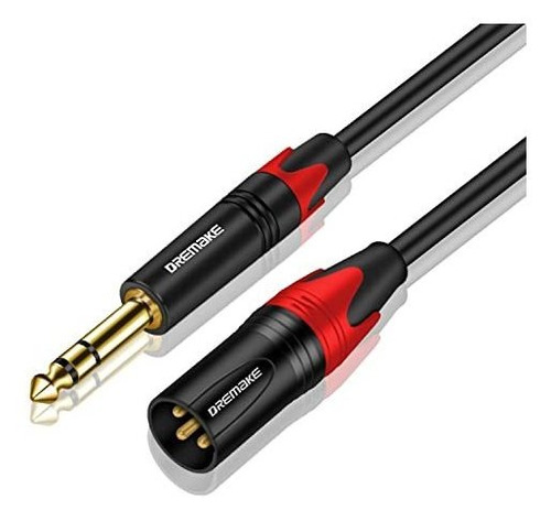Cable Para Micrófono: Dremake 6.35mm 1-4'' Trs A Xlr Macho 4