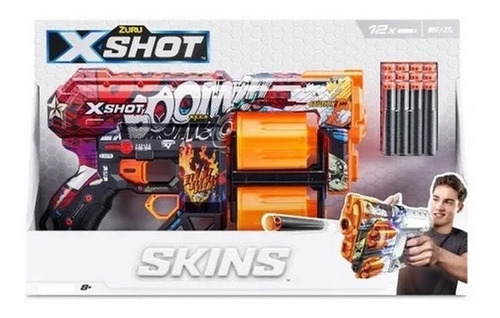 Pistola X-shot Skins Dread Dardos X 12 Art 7299 Loonytoys