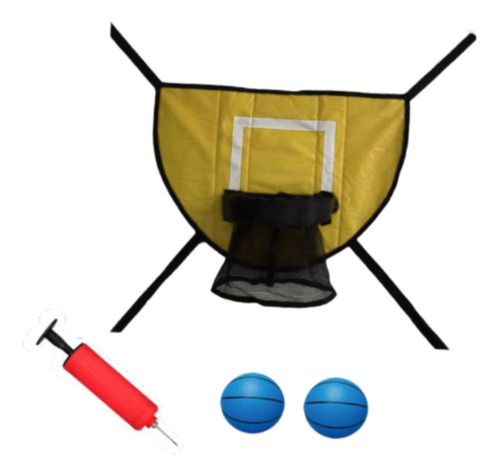 Mini Aro De Baloncesto Para Trampolín, Accesorio Amarillo