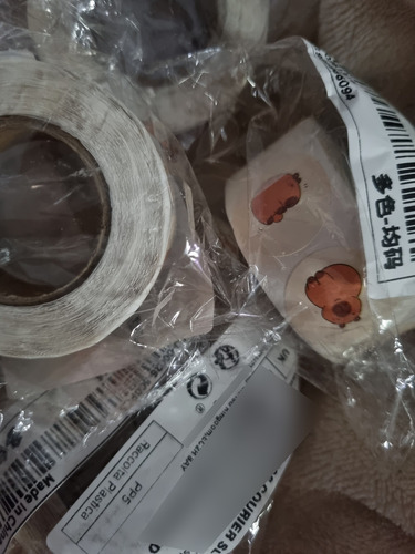 Stickers Capibara Tierno Rollo Con 500 Piezas