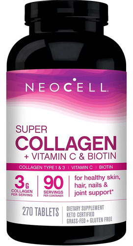 Neocell Super Colageno Vitamina C Biotin X 270 Tabletas