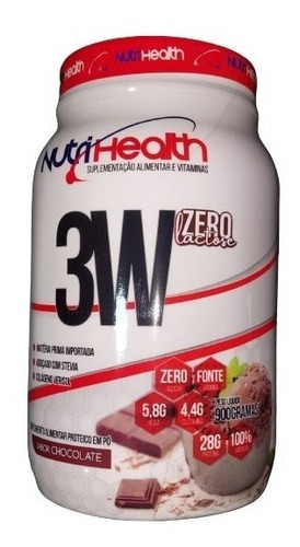 Whey 3w Zero Lactose Nutrihealth - Pote 900g