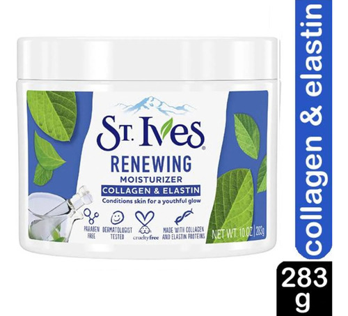 Crema facial de colágeno y elastina St. Ives, 283 g, la mejor crema, hora de aplicación, día/noche, para todo tipo de piel