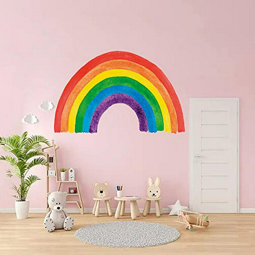 Sticker De Pared Arcoíris Autoadhesivo Para Niños Y Bebés