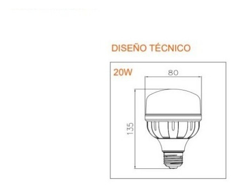 Imagen 3 de 4 de Lampara Hi Power Led 20w Galponera 20w Osram Pack X 2u