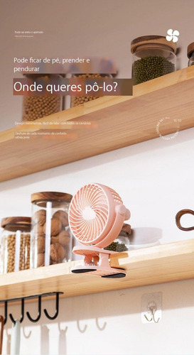 Clipe De Carro Ventilador Mini Usb Portátil Recarregável