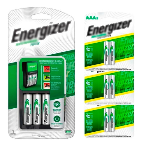 Cargador De Pilas Energizer Maxi + 6aaa  Recargables