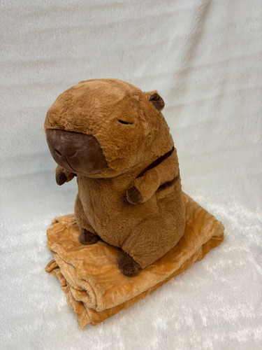 Peluche Capibara Carpincho Con Manta Varios Modelos 40cm Capibara Con Mochila Hamburguesa