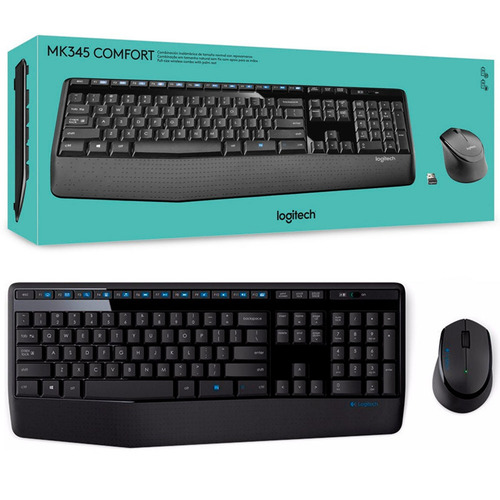 Imagen 5 de 12 de Kit de teclado y mouse inalámbrico Logitech MK345 Español Latinoamérica de color negro