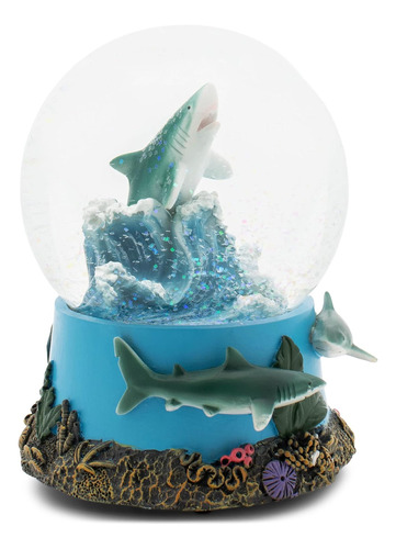 Great White Shark 100 Mm - Figura De Globo De Nieve Mus...