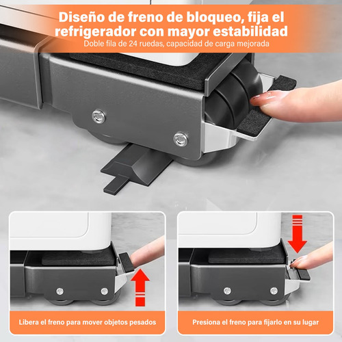 Soporte Ajustable Base Con Ruedas Para Mueble Multifuncional