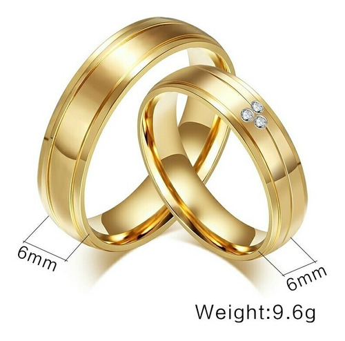 Aros De Matrimonio Mujer Hombre Oro 18k Amor Anillos Boda