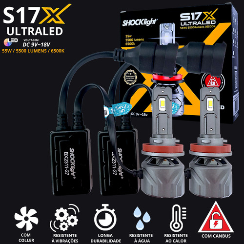 Kit Lampada Ultra Led S17x Toyota Sw4 2016 A 2020 Milha