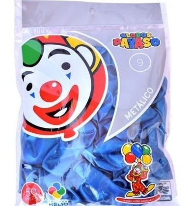 Imagen 5 de 7 de Globo Azul Rey Metalico Latex No 9 50 Pz Fiesta Decoración