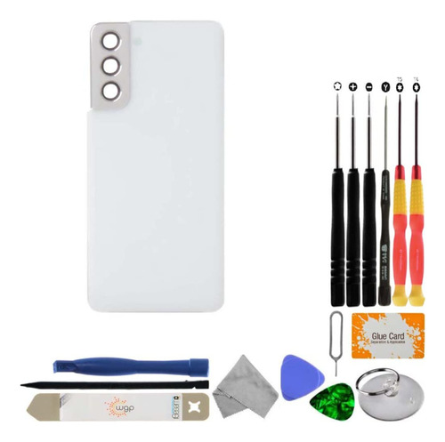 Plastico Trasero Lente Camara Para Samsung Galaxy S21 Blanco