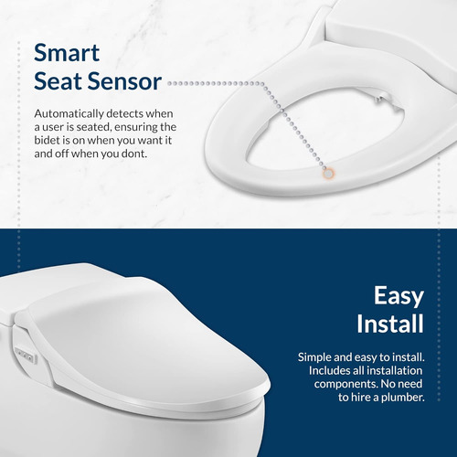 Asiento De Inodoro Inteligente Bio Bidet Slim Two En Blanco