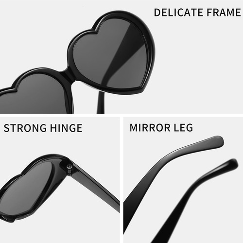 Juego De 6 Gafas De Sol Vintage Con Forma De Corazón